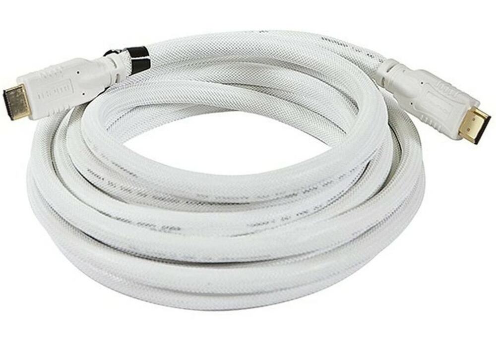 Monoprice Commercial 15ft 24AWG CL2 High Speed HDMI Cable w/ Net Jacket - White